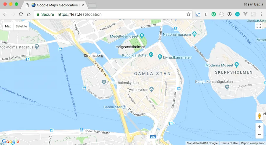Our map is loaded on the page