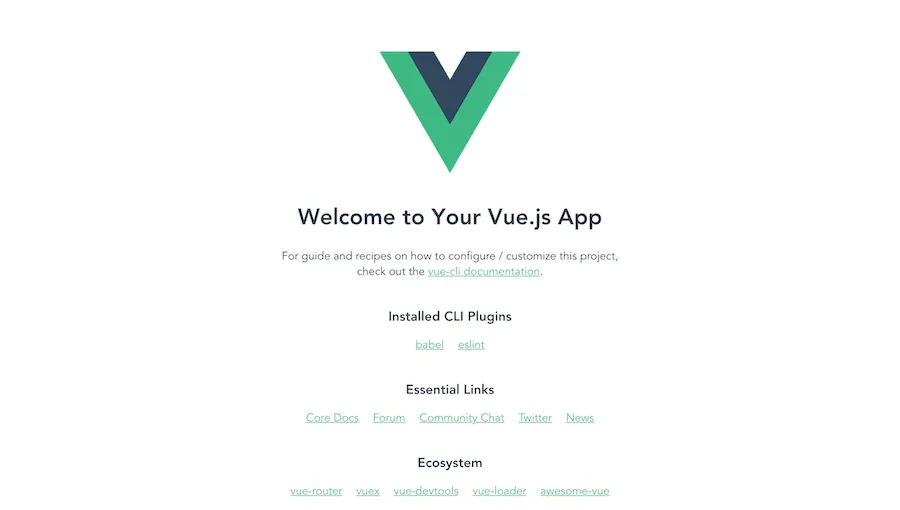 Vue CLI new project starter