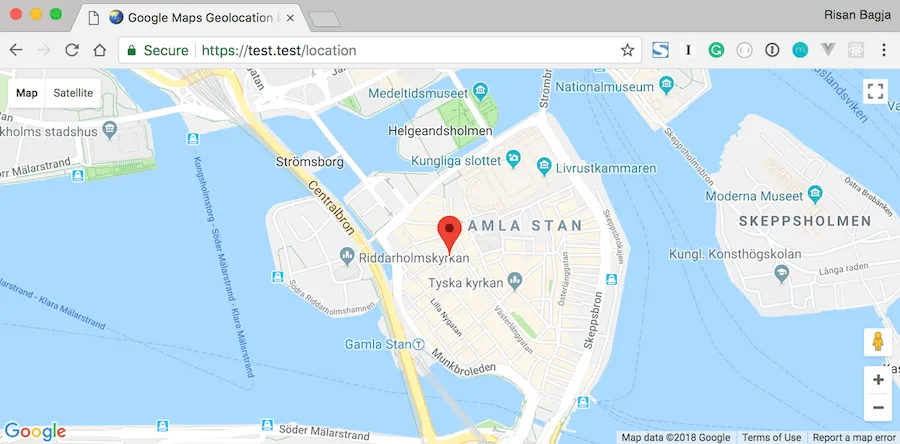 Marker on the map