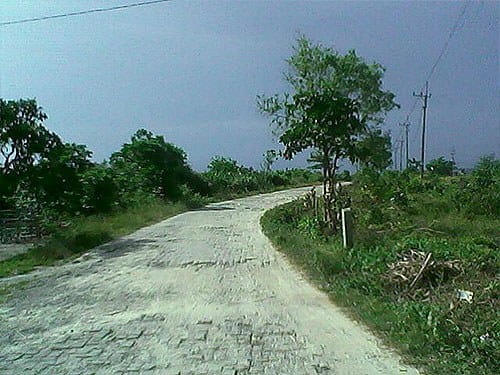 Jalan menuju Pantai Pangumbahan.