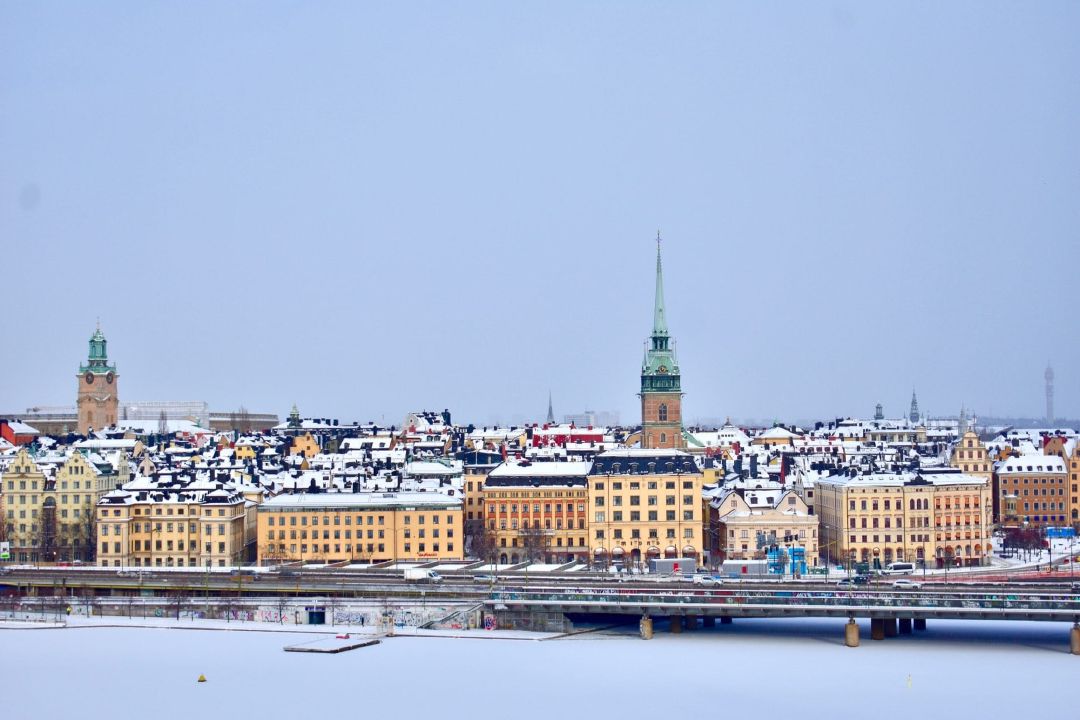 Gamla Stan dilihat dari Monteliusvägen.