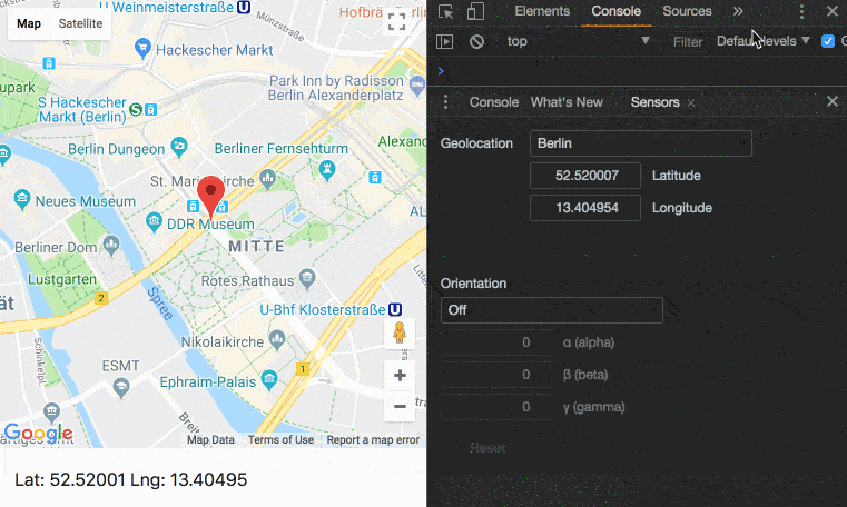 Google Maps Geolocation Example