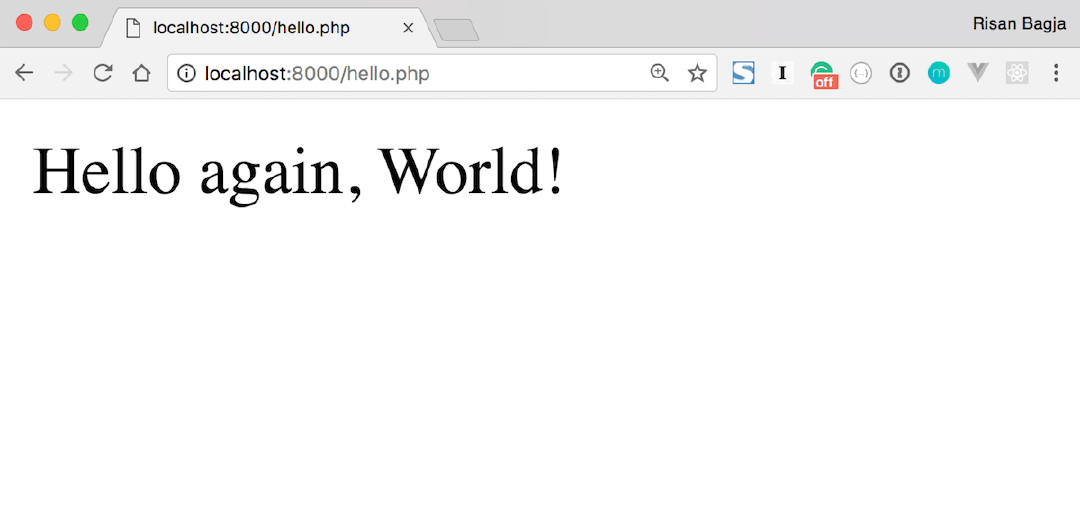 Tampilan pada browser