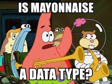 Is mayonnaise a data type?